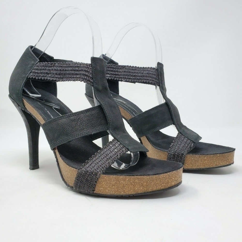 Donald J Pliner Gada Black Cork Platform Heel